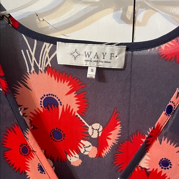 Wayf Dark Blue Floral Blouse - Picture 6 of 8